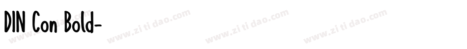DIN Con Bold字体转换